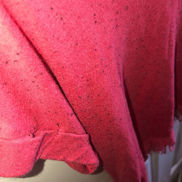 Red/Coral crop top w/ Embroidery - Picture 3 of 3